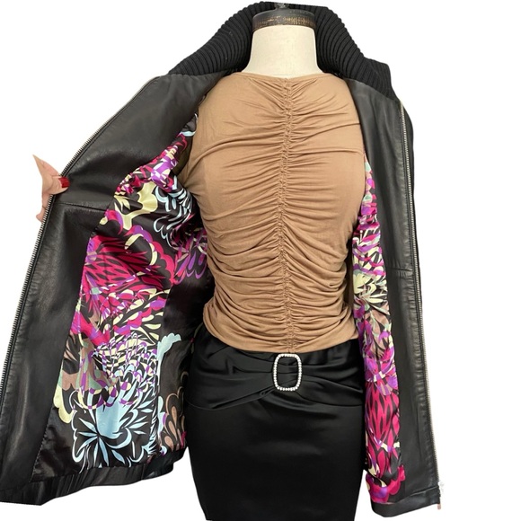 BELLA BICCHI SOFT BLACK LEATHER MID-LENGTH BELTED JACKET SM - Picture 11 of 15